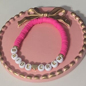 Neon Pink Bride Crew Friendship Bracelet NEW!